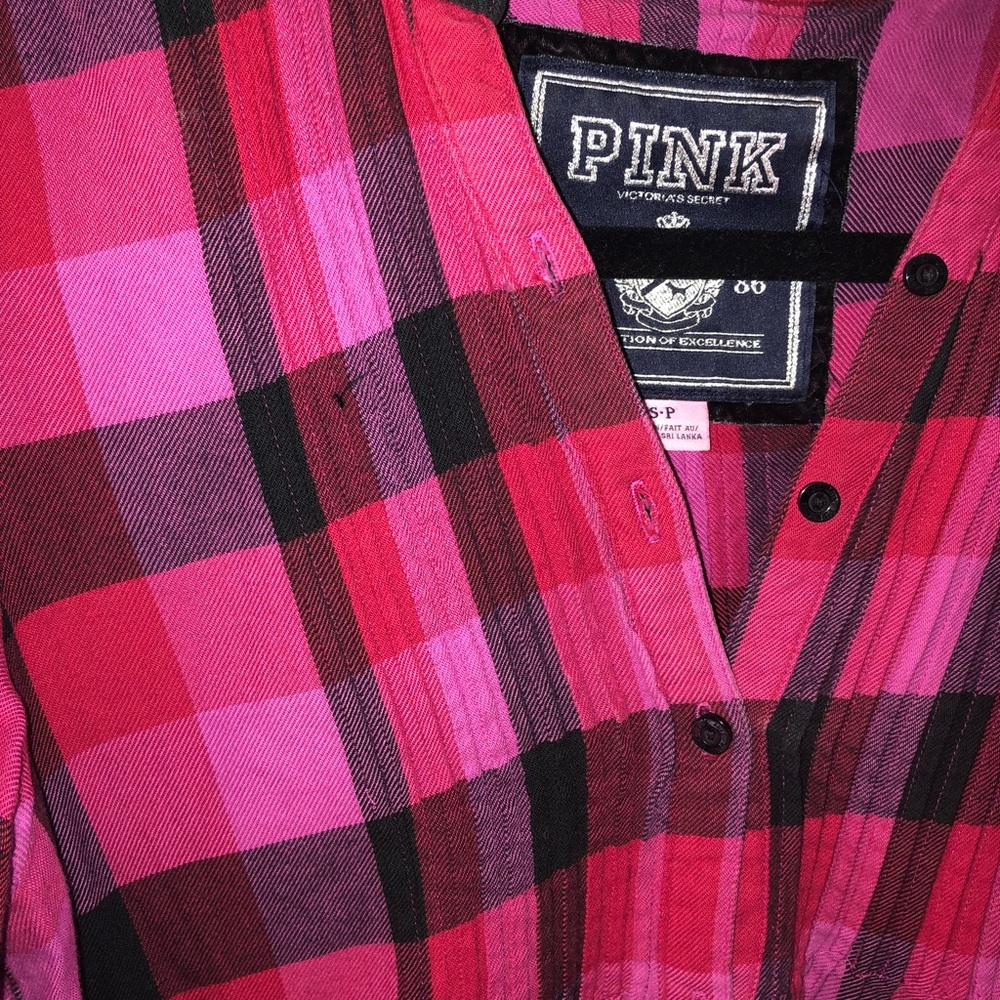PINK Flannel Dress - Picture 3 of 5